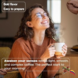 Drupalia Town Whole Bean Colombian Supremo Coffee - Specialty Single Origin Light Roast, Balanced - Fair Trade - Arabica Beans - Natural Fruit Notes - Floral Aroma - 12oz Bag