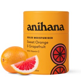 ANIHANA Solid Moisturizer Bar with Coconut Oil Hydrates and Softens Dry Skin Care Paraben Free Cruelty Free Refreshing Sweet Orange & Grapefruit Scent 2.65 oz