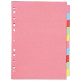 Q Connect A4 Subject Divider Multi Punched (Pack of 5)