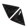 2pcs Gloss Black Rear Side Window Louvers Trim Air Vent