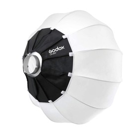 Godox CS-65D Lantern Softbox,Bowens Mount,Quick-Install 65cm Collapsible Globe Softbox for Photo Portrait Studio Video Continuous Lighting Photography