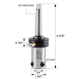 Accusize Industrial Tools Mt2 to 3/4 inch Weldon Shank with Coolant System for Drill-Use Annular Cutter on Drill Press, Mc10-0002