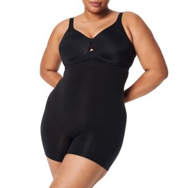 SPANX Women's Power High-Waisted Shorty Thigh Shapewear, Very Black, S