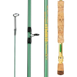 Sougayilang Fly Fishing Rod 4-Piece 9-Feet Lightweight Ultra Portable Fly Fishing Pole for Trout Salmon Sunfish Outfit Travel Fishing-SG4908-Green