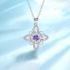 Pregeckit Original Witch Knot Necklace Wicca Witchcraft Necklace with Purple