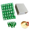 New Alphabet Stamps Set for Clay，Lowercase Letters Symbols，36Pcs Green Plastic