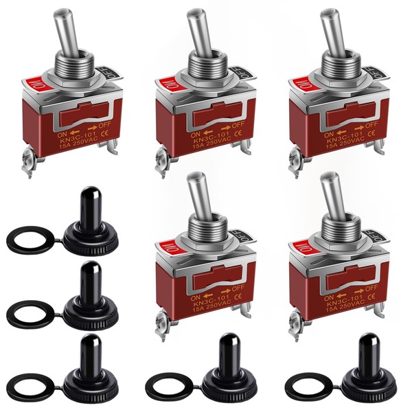MecRecare Toggle Switch ON-Off Waterproof 2 Way 30A 12VDC/15A 250VAC