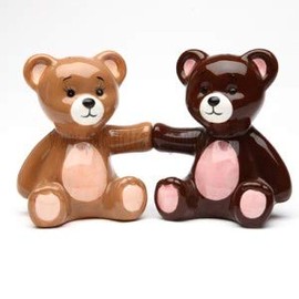 Pacific Giftware Teddy Bears Magnetic Ceremic Salt and Pepper Shakers