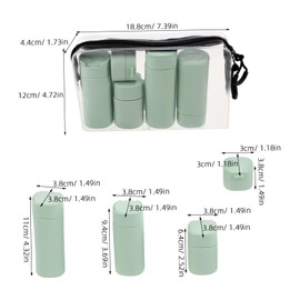 Outanaya 1Set Portable Toiletry Bottle Leakproof Refillable Travel Containers with Clear Toiletry Bag for Shampoo Body Wash and Lotion Durable and Secure Travel Accessories