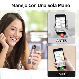 2RIYADH Agarre para Celular, Correa de Silicona para Teléfono, Material de Silicona de Gran Elasticidad, Ligero y Compacto, Reutilizable, No Daña la Carcasa del Teléfono(Rosa)