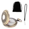 WUERKIYA Hiking Compass, Shockproof Waterproof Brass Hollow Camping Survival Tools