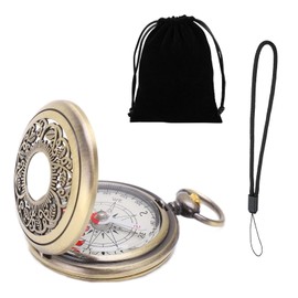 WUERKIYA Hiking Compass, Shockproof Waterproof Brass Hollow Camping Survival Tools Camping Gear Survival Gear Waterproof Luminous Compass