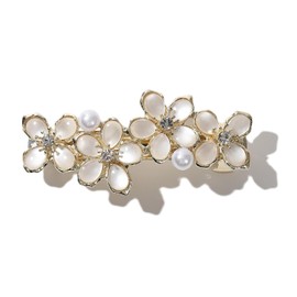 TIGLOSS Barrette Hair Accessory for Weddings, Formal Events, Large Pearl Hair Clip, Hair Ornament, Traditional Japanese Style, Hairpin, Hair Clip, Updo, Fashionable, Adult (Type B)