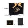 Black 40th Birthday Gift Bag with Tissue Paper and Cards
