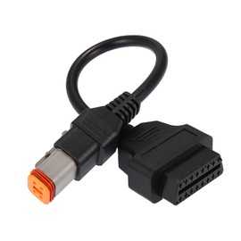 Motoforti 4 Pin to OBD2 Diagnostic Scanner Adapter Cable for Harley Davidson Motorcycle OBDII 16 Pin to 4 Pin Read Diagnostic Information from Scanner