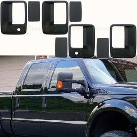 Torox 1999-2016 Ford F250 F350 F450 F550 Crew 4 Door Handle COVERS W/2 KH MATTE BLACK