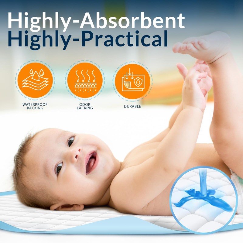 MED PRIDE High Absorbency Liners -Disposable Underpads 23'' X 36''