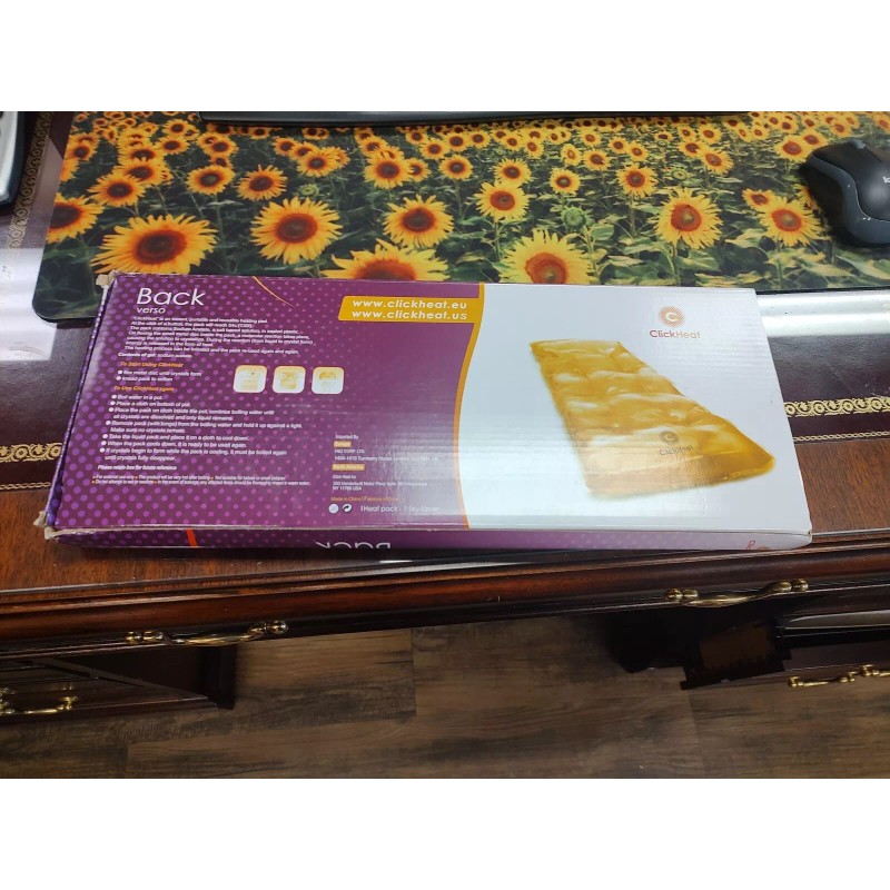 ClickHeat Back Verso Reusable Heating Pad - New with Opened