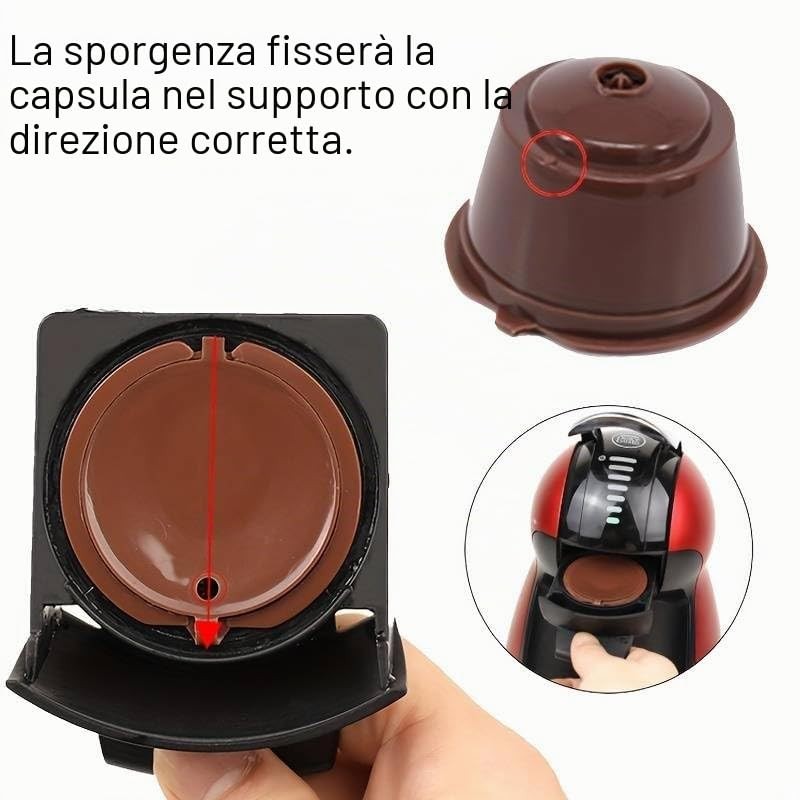 CHEFZOCO - Capsule di caffè ricaricabili per Dolce Gusto, Capsule
