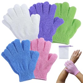 Pack of 10 Candy Colour Exfoliating Gloves, Exfoliating Gloves for Body and Face Massage Glove Exfoliating Wash Gloves for Women Shower Spa Massage