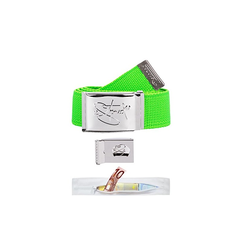 2Stoned Money Belt Safe Belt Unisex 4cm Wide Chrome Buckle