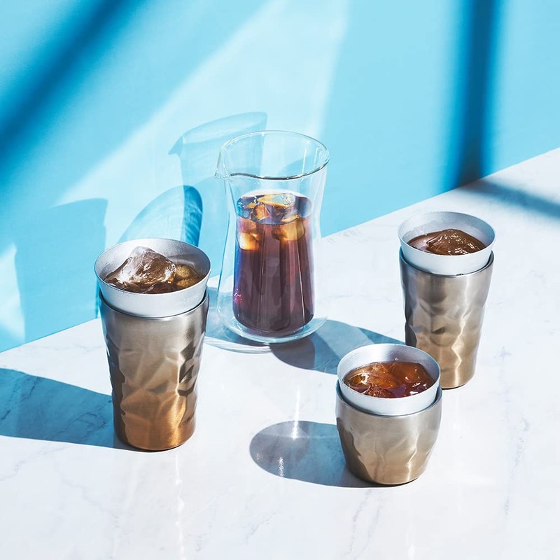 Doshisha Ice Pole Tumbler for Cold Insulation, Vacuum Double Layer