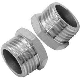 Beduan Stainless Garden Hose Plugs 3/4" GHT Male Thread 304 Stainless Steel End Cap (Pack of 2)
