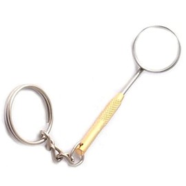 PRECISE CANADA Dental Mirror Gold Handle Key Chain Dental Instruments