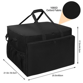 Ajyingasyo Grill Carry Bag Compatible with Ninja OG951 OG850 Woodfire Pro XL Outdoor Grill & Smoker, Heavy Duty Water Resistant Outdoor BBQ Grill Bag, with Multi-pockets and Padded Handle