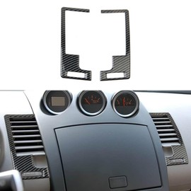 Fewshaw Carbon Fiber Style Center Console Dashboard Air Outlet AC Vent Cover Trim Accessories for Nissan 350Z