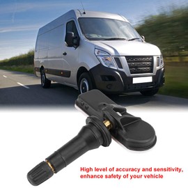 Hlyjoon TPMS Tyre Pressure Sensor, 4 Pieces, 407009322R Sensor Tire Monitoring System for Dokker Duster Lodgy Logan Sandero SD MB Citan W415 Nv400 Movano Vivaro Clio Kangoo Twingo