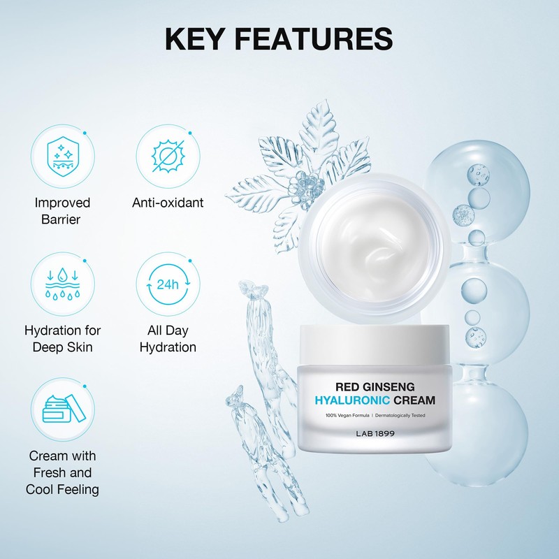 Donginbi LAB 1899 Red Ginseng Hyaluronic Cream - Deep Hydrating