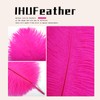 iHUFeather 10pcs Hot Pink Ostrich Feathers Natural Bulk 12-14Inch 30-35cm