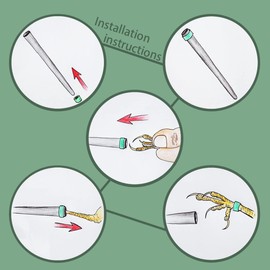 FOIBURELY 90 pcs Bird Ring Leg Bands for Canary Gouldian Zebra Finch Society Bird Foot Ring With 1 Installer (Diameter 3mm)