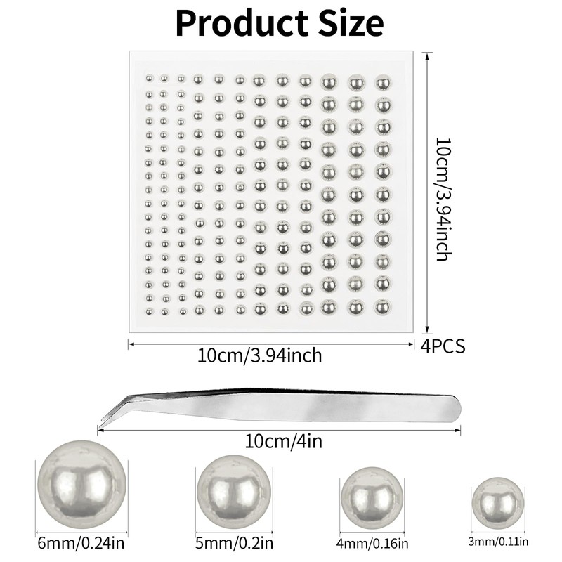 660pcs Sliver Face Gem Rhinestones Stickers Fake Lip Nails Stickers