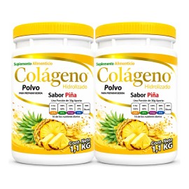 Colágeno Hidrolizado Sandy 1.1 Kg Polvo Pack De 2 Sabor Piña