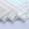 JYFLZQ White Iridescent Sequin Table Runner 12" x 108" Sparkly