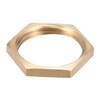 sourcing map G3/4 Lock Nut, Hex Brass Female Locknut for