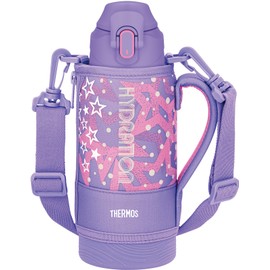 Thermos FJS-800F PL-P Insulated Sports Bottle, 27.1 oz (800 ml), Purple Pink, Designed for Cold Retention, for Kids, with Pouch and Shoulder-Friendly Strap