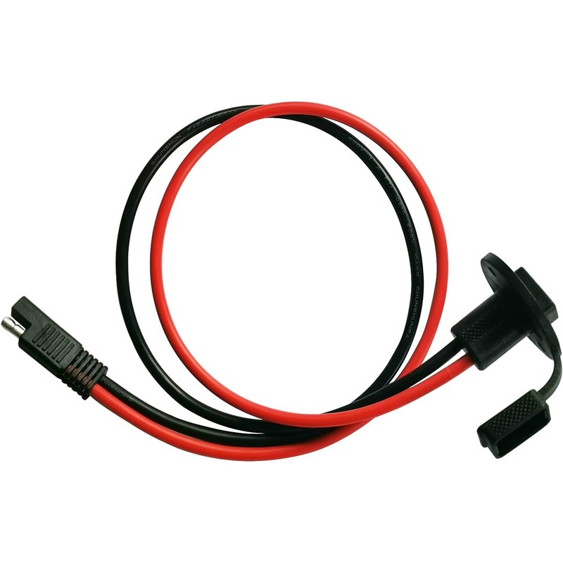 10AWG SAE Cable,SAE to SAE Solar Weatherproof Socket Sidewall Port,SAE