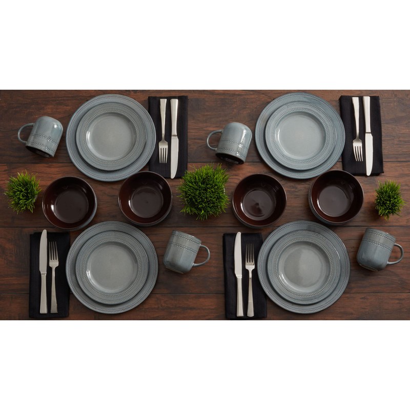 Scott Living Asher 16 Piece Dinnerware Set, Service for 4,