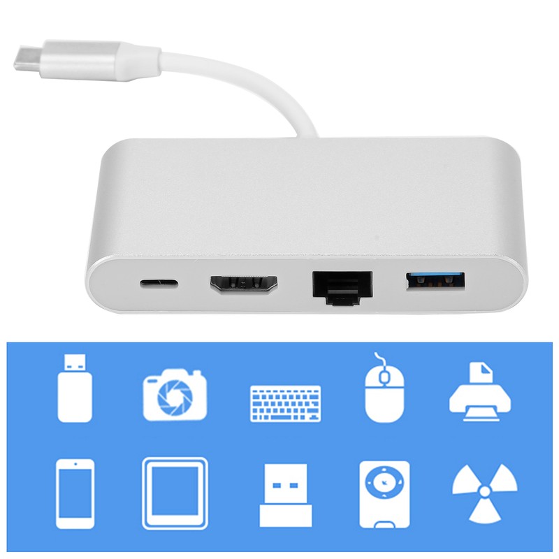 4 in 1 TypeC Adapter TypeC to USB Port HDMI