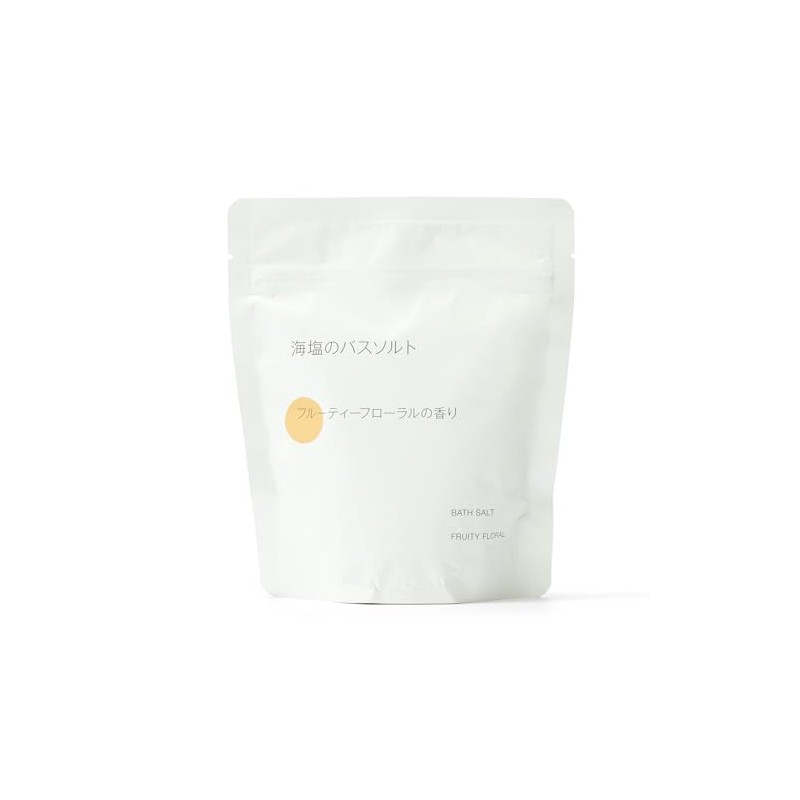 MUJI 84935091 Sea Salt Bath Salt, Fruity Floral Scent, 12.2