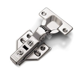 Luokim 2pcs Soft Close Cabinet Concealed Hinges European Half Overlay,110 Degree,Frameless,Nickel Plated