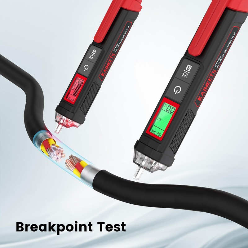 KAIWEETS Voltage Tester/Non-Contact Voltage Tester with Signal Percentage, Dual Range