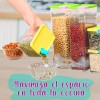 J.H. Company Set 6 Pcs Contenedores Plastico Recipiente Para Cocina