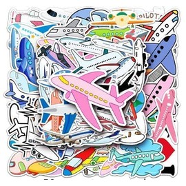 Robot Decorative, Robot Sticker and Keyring Set, Space Robot Dolls Stickers, Cute 55 Space Robot Stickers and Key Ring Set for Teenagers, Computer, Scrapbooks, 61 Pieces