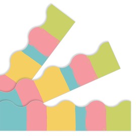 Cheerful Stripes Terrific Trimmers by Trend, 39 feet Total / 12 tagboard Strips