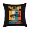 Tritooning Tritoon Boating Captain Tritoon Boat Throw Pillow
