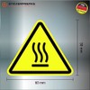 Pack of 8 Warning Stickers 6 x 5 cm Heat
